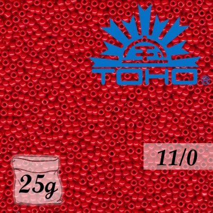 Toho Rokajl 11/0 Opaque Cherry č.45A 25g