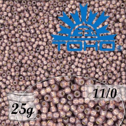 Toho Rokajl 11/0 Silver-Lined Milky Nutmeg č.2114 25g