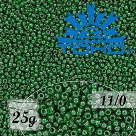 Toho Rokajl 11/0 Transparent Green Emerald č.939 25g