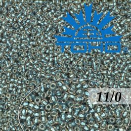 Toho Rokajl 11/0 Inside-Color Crystal/Metallic Blue Lined č.288 8g