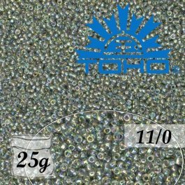 Toho Rokajl 11/0 Transparent-Rainbow Black Diamond č.176 25g