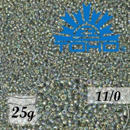 Toho Rokajl 11/0 Transparent-Rainbow Black Diamond č.176 25g
