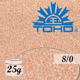 Toho Rokajl 8/0 Trans-Rainbow Rosaline, 25g (č.169)