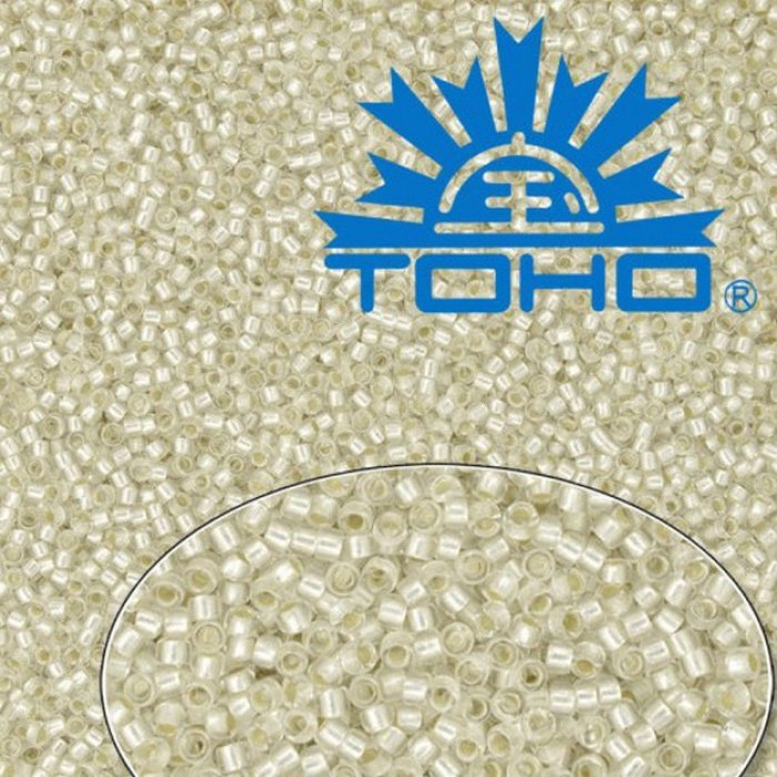 Toho Rokajl 15/0 Silver-Lined Frosted Crystal, 5g (č.21F)