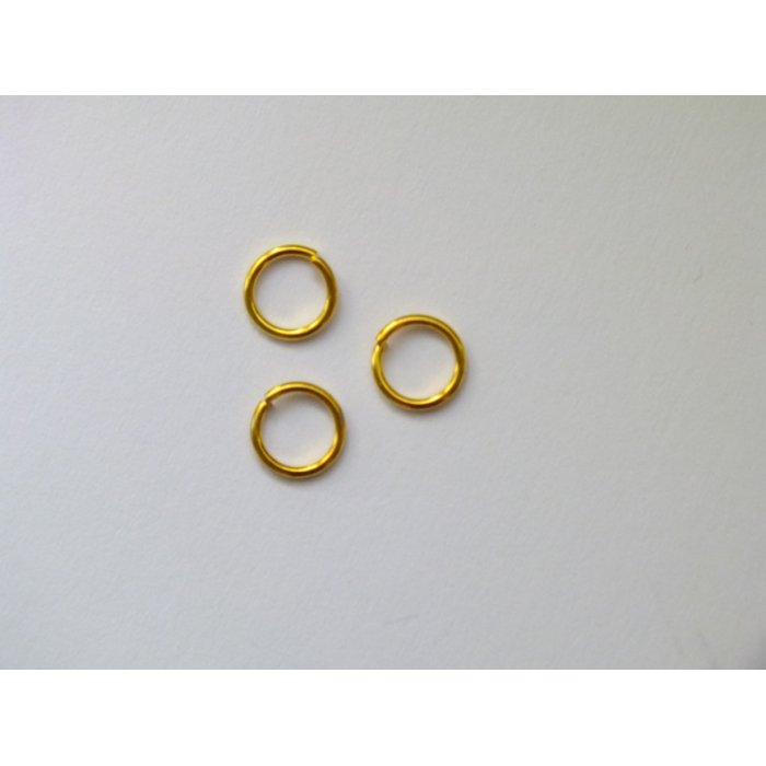 Spojovací krúžok zlatý 6mm, 50ks (SK0455_50)