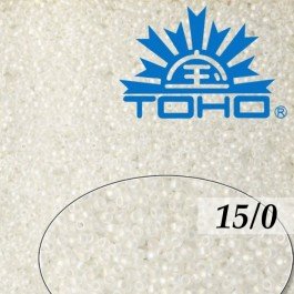 Toho Rokajl 15/0Trans-Rainbow Frosted Crystal, 5g (č.161F)