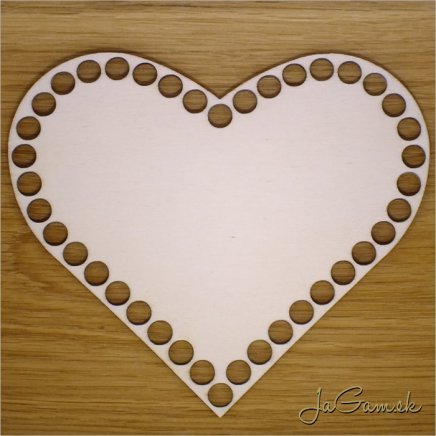 Dno na košík 16x18cm srdce (DK031)