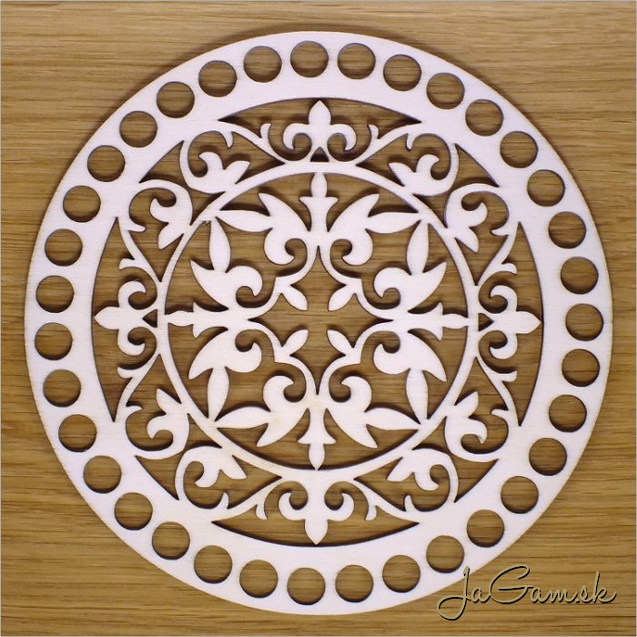 Dno na košík 16cm ornament (DK022)