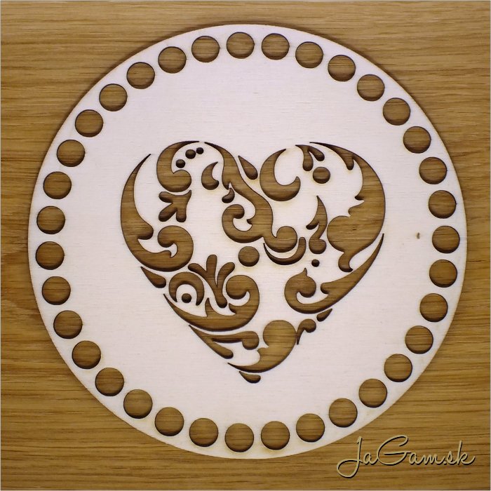 Dno na košík 16cm ornament (DK027)