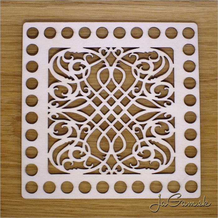 Dno na košík 16x16cm ornament (DK030)