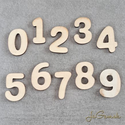 Drevené číslo 4cm (P24c4)