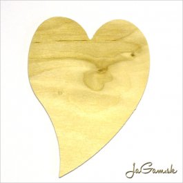 Drevený výrez - srdce 8 x 11 cm 1ks