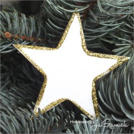 Vianočná ozdoba - hviezda zlatá 8cm, 1ks