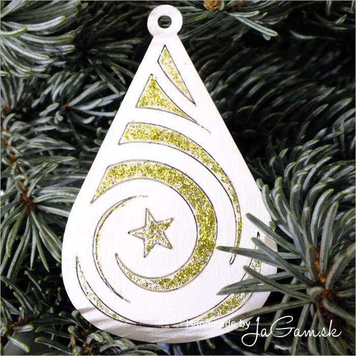 Vianočná ozdoba - ornament 8cm, 1ks