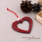 Vianočná ozdoba - SRDCE 8,5 x 8 cm, zamrznuté 1 ks (dv1045)