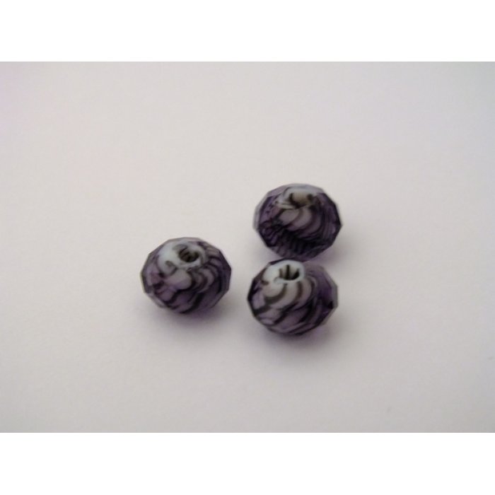 Korálky brúsené 8 mm fialová 2 ks