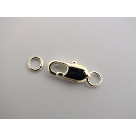 Karabinka 5x15 mm strieborná 2 páry(SK0166)