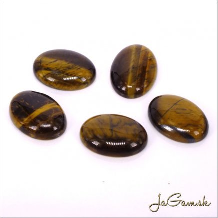 Kabošón - minerál Tigrie oko 25x18mm,1ks (min_kab16014)