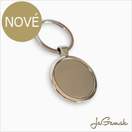 Kľúčenka prívesok na kľúče kruh 30mm, platina, 1ks (kl019)