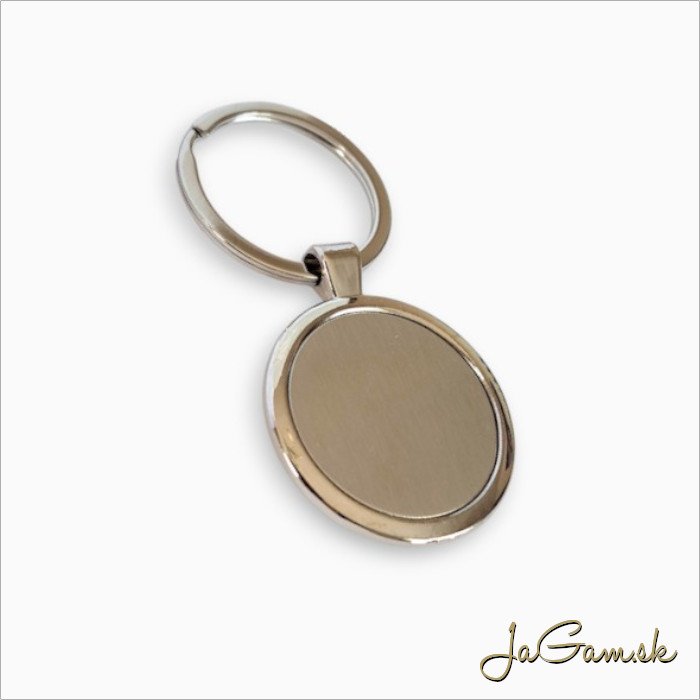 Kľúčenka prívesok na kľúče kruh 30mm, platina, 1ks (kl019)