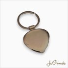 Kľúčenka prívesok na kľúče srdce 32x30mm, platina, 1ks (kl021)