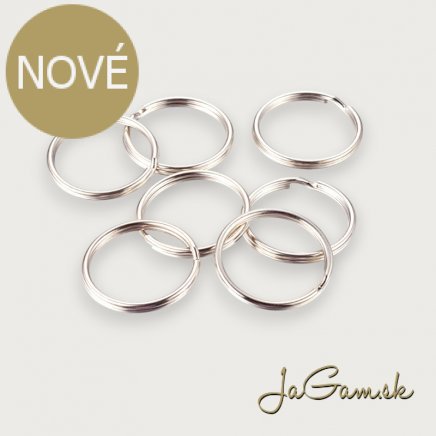 Krúžok na kľúče 30mm platina, 10ks (kl014)