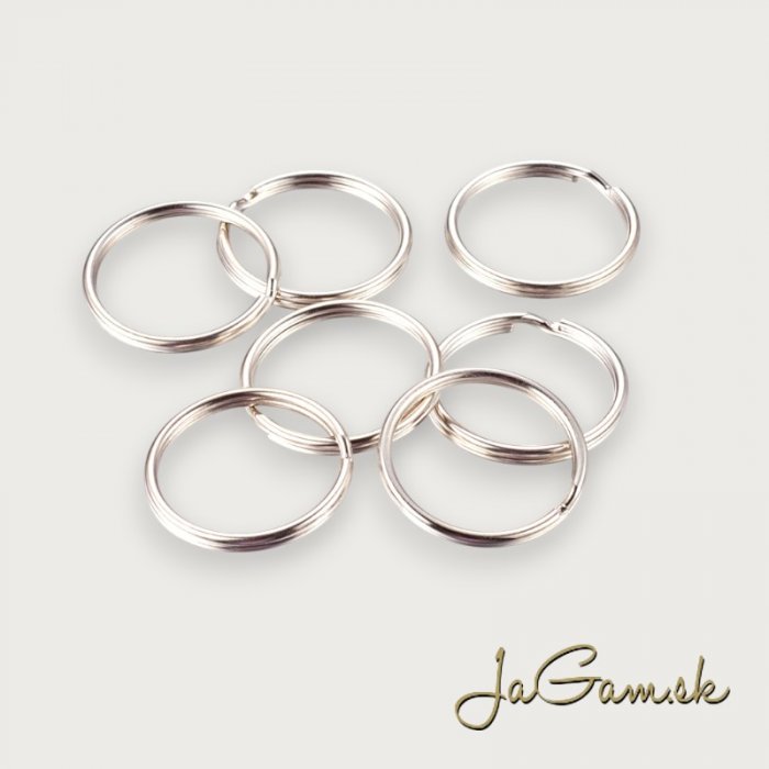 Krúžok na kľúče 30mm platina, 10ks (kl014)