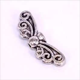 Kovové korálky - krídla 22x8x4mm starostriebro, 2ks (B10-519)