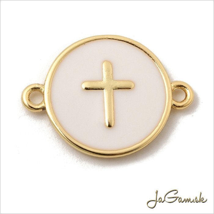 Kovový medzikus na ruženec 19x14mm zlatý 1ks (kk227)