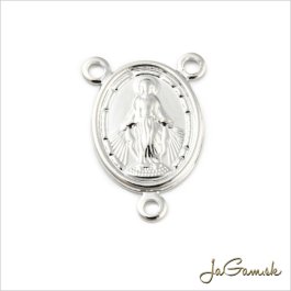 Kovový medzikus na ruženec 17x12mm  platina, 2ks (KK226)