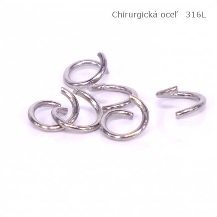 Spojovací krúžok 5 mm CHIRURGICKÁ OCEĽ - 5g-cca 100 ks (ch1019)