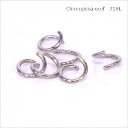 Spojovací krúžok 4 mm CHIRURGICKÁ OCEĽ - 3g-cca 100 ks (1260)