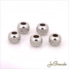 Kovová korálka 4x3mm, CHIRURGICKÁ OCEĽ ,10ks (ch1127)