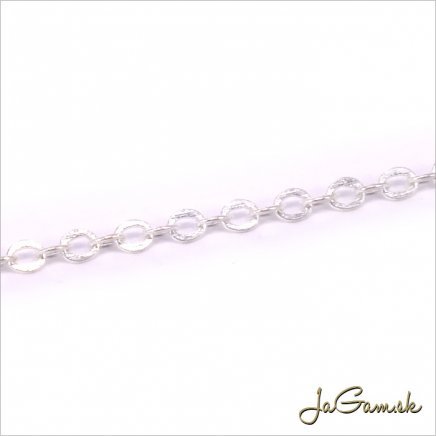 Retiazka 2 x 2,2 x 0,2 mm, striebro 0,5 m (821_52)