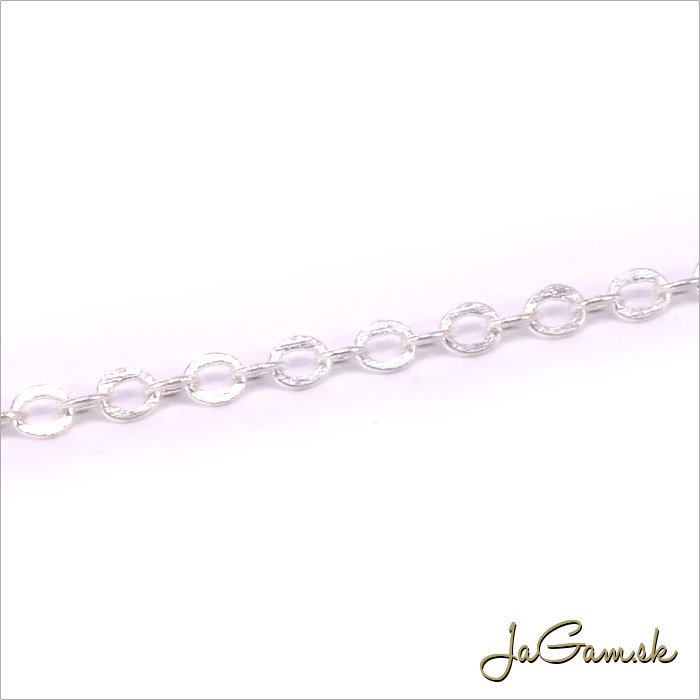 Retiazka 2 x 2,2 x 0,2 mm, striebro 0,5 m (821_52)