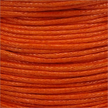 Voskovaná šnúrka 1mm, oranžovo-červená - 1m (1303)