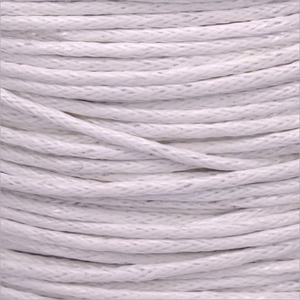 Voskovaná šnúrka 1mm biela - 1m (1306)