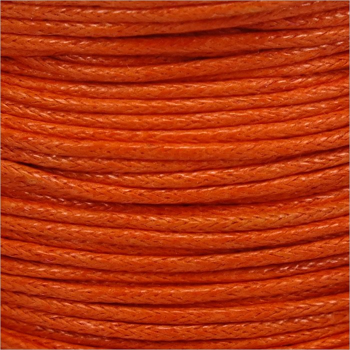 Voskovaná šnúrka 1mm, oranžovo-červená - 1m (1303)