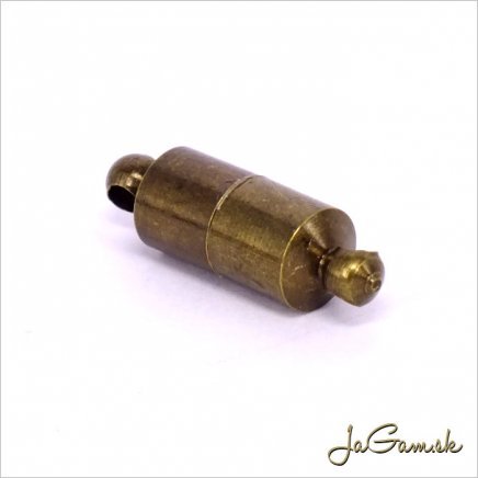 Magnetické zapínanie 16 x 6 mm starobronz 1pár (181)