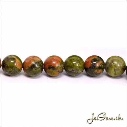 Minerál Unakit 8mm 10ks (13749)