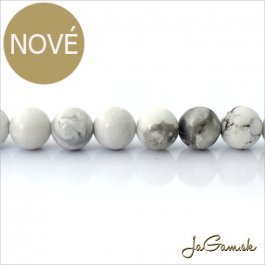 Minerál Howlit 6mm, šnúra cca 58ks (m102)