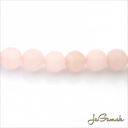 Minerál Ruženín mat 8mm, šnúra cca 47ks (m111)