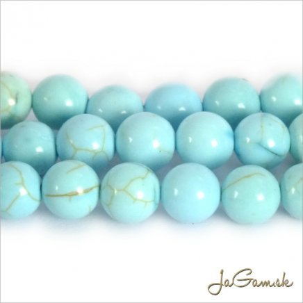 Minerál Magnezit 6mm, šnúra cca 62ks (m132)