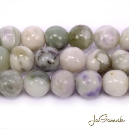 Minerál Nefrit 6mm, šnúra cca66ks (m153)