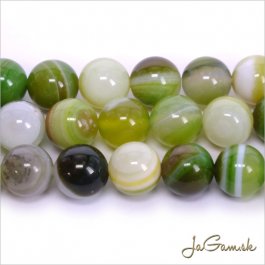 Minerál Achát 10mm, polšnúra cca19ks (m169)