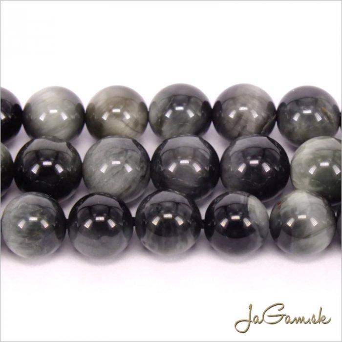 Minerál Sokolie oko 8mm, polšnúra cca24ks (m183)