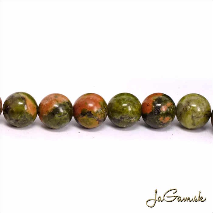 Minerál Unakit 8mm 10ks (13749)