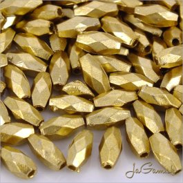 Plastové korálky 8x4mm zlatá, 10g (1004)