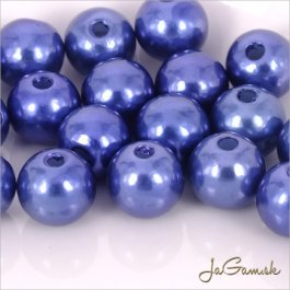 Akrylové korálky 10mm modrá, cca 20ks (1013)