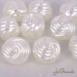 Akrylové korálky 14x12mm biela, 10ks (1022)